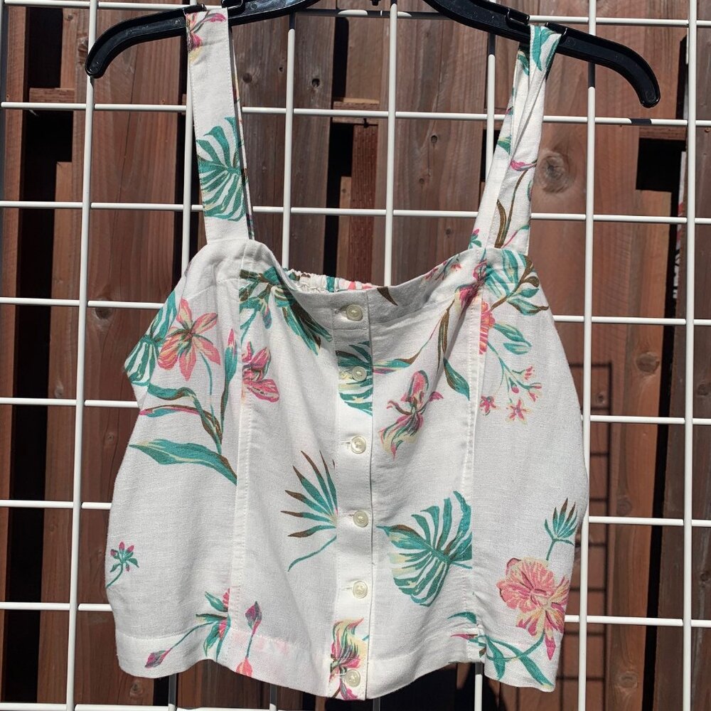 Levis Cropped Floral Corset Tank